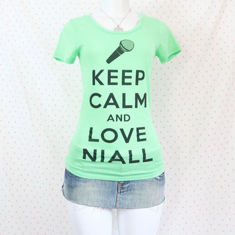 Keep Calm and Love Niall Horan Graphic Baby Tee Y2K